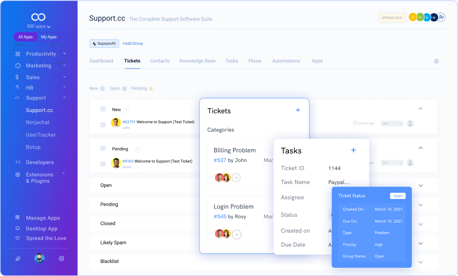 Ticketing Tool leave note